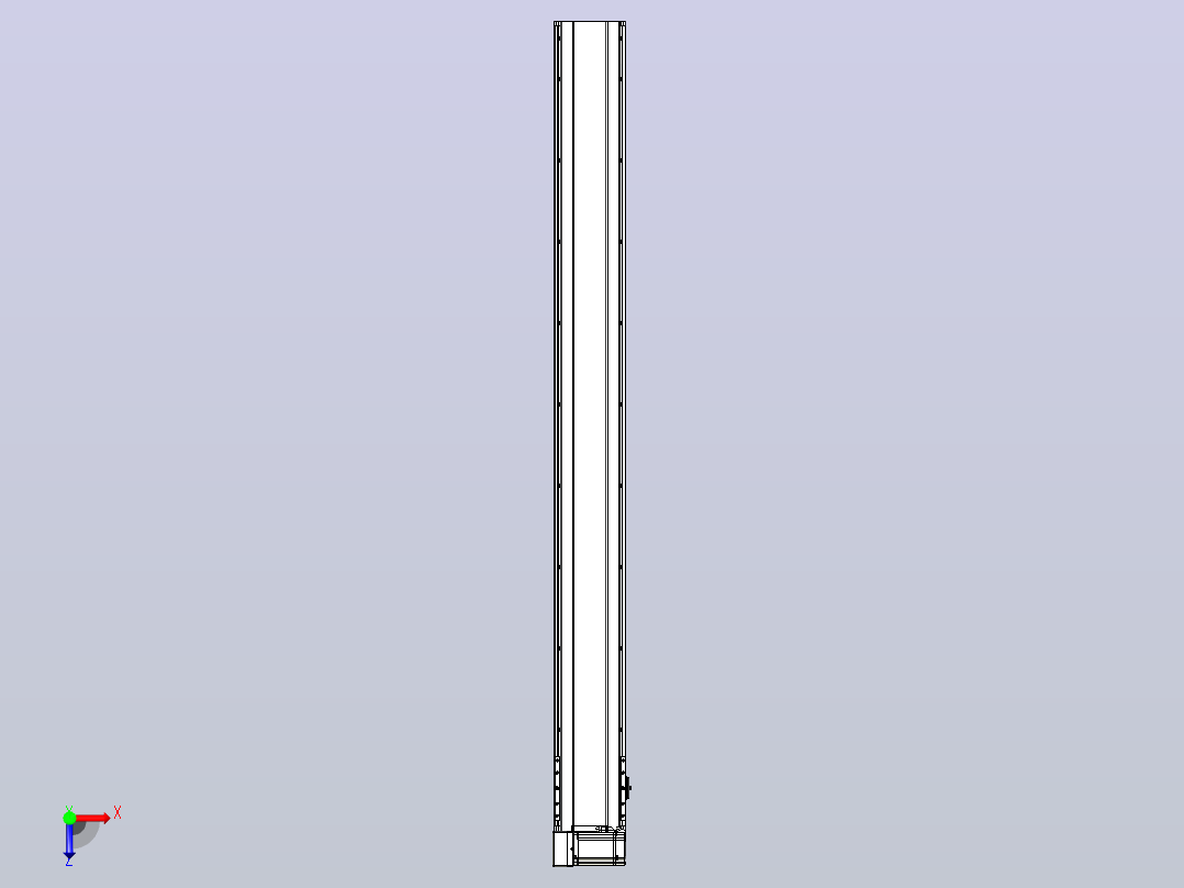 皮带直线轴半封闭可选导轨TPA-HNB-175D-140-L1700-LU-C-P75-N3俯视图