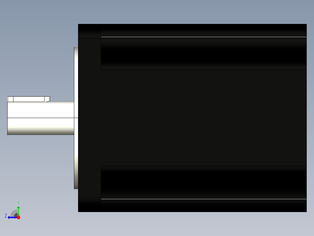 DV系列三相混合式步进电130mm3D模型右视图