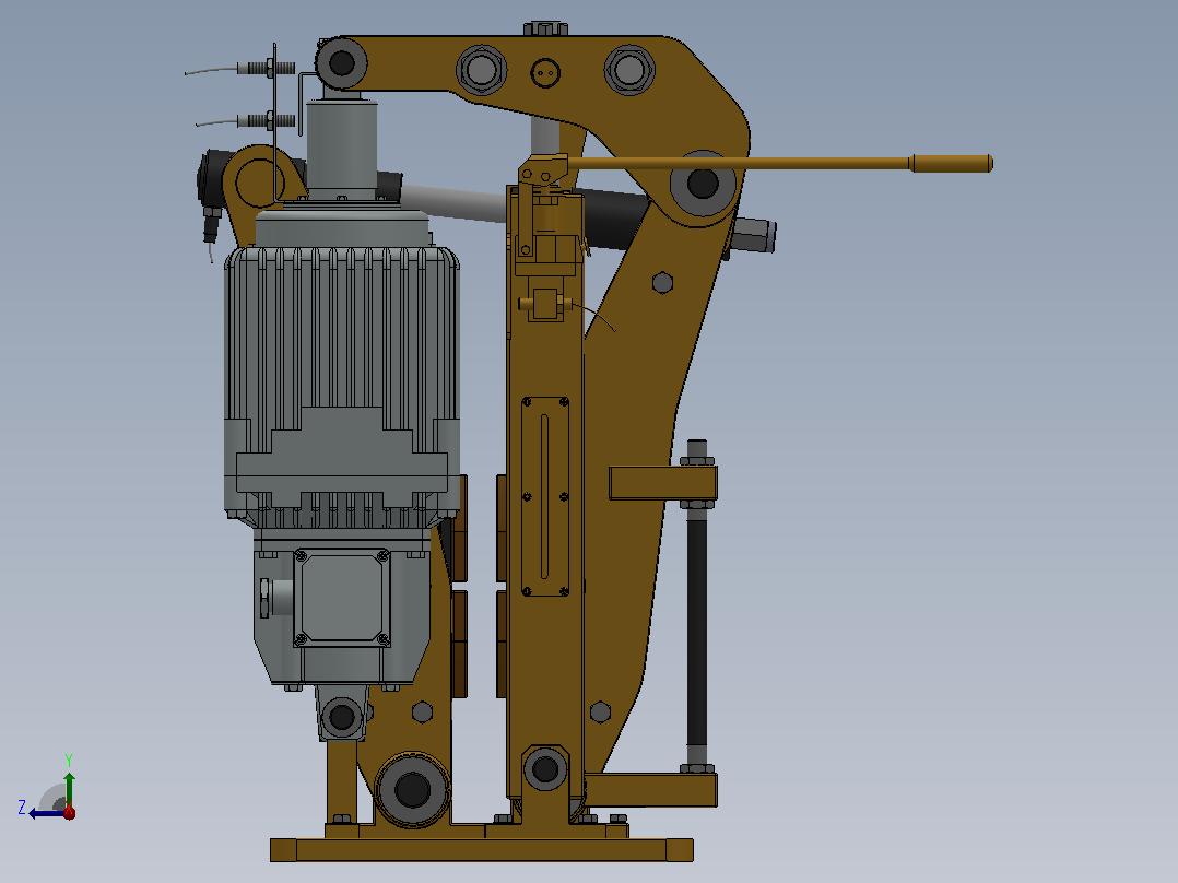 YP32系列电力液压盘式制动器YP32-3000-630×30-ⅠB-CL.RL.WL.HL右视图