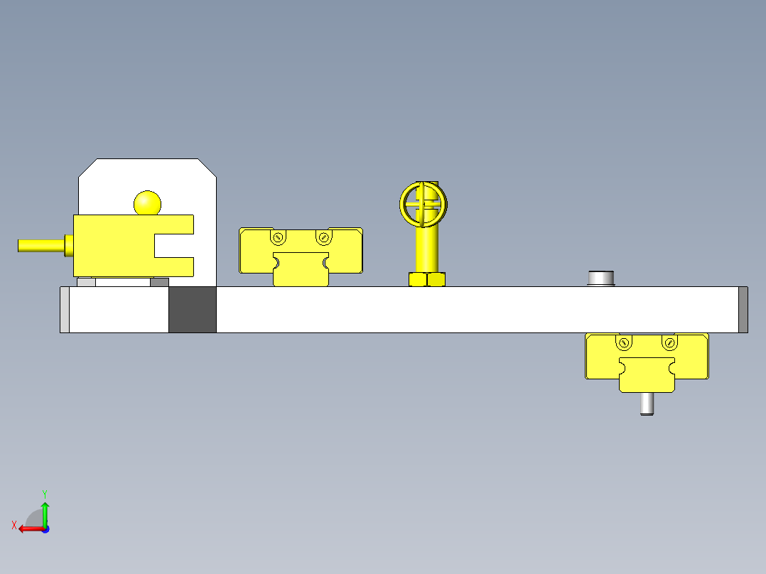 推杆过载检测机构后视图