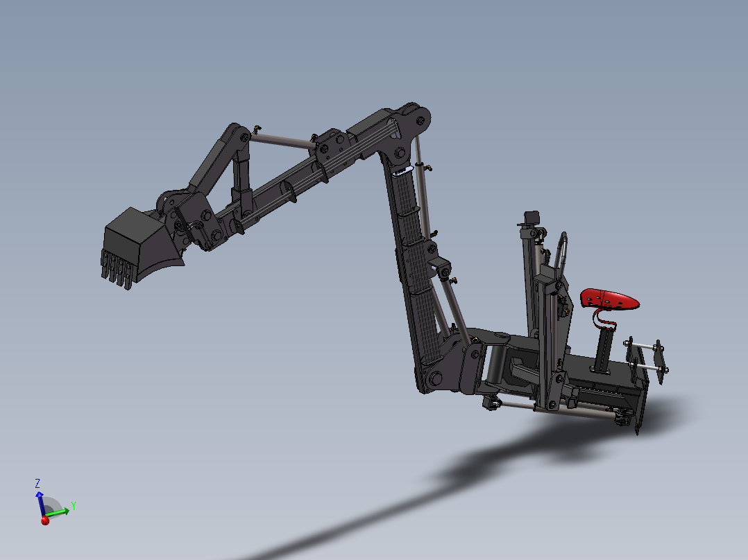 挖掘机原理解析主视图