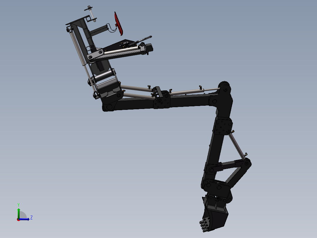 挖掘机原理解析左视图