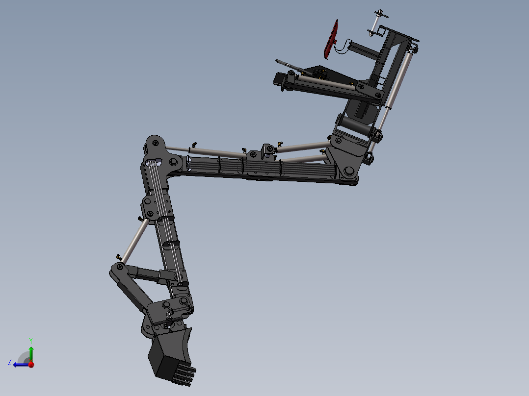 挖掘机原理解析右视图