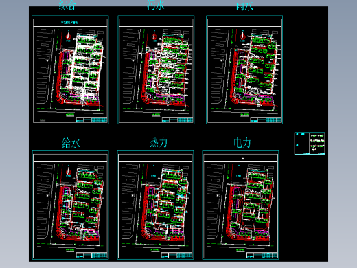 小区室外管线综合平面规划图设计CAD图纸图纸
