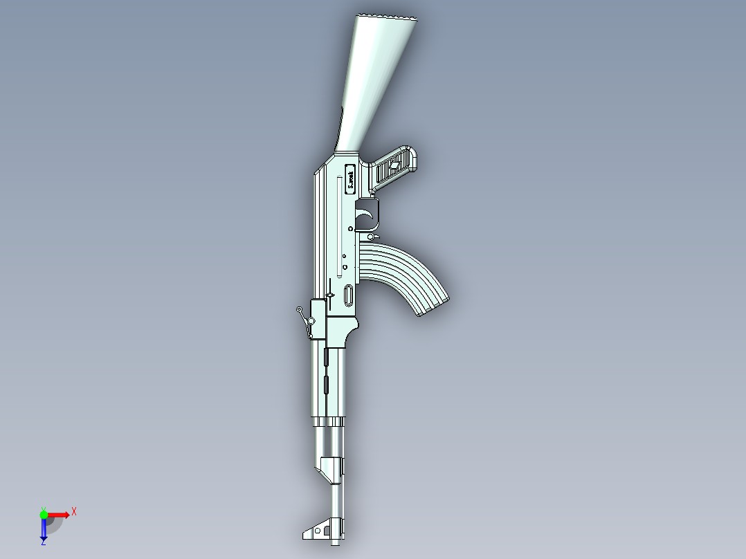 AUG_AK47_M4_RPG7俯视图