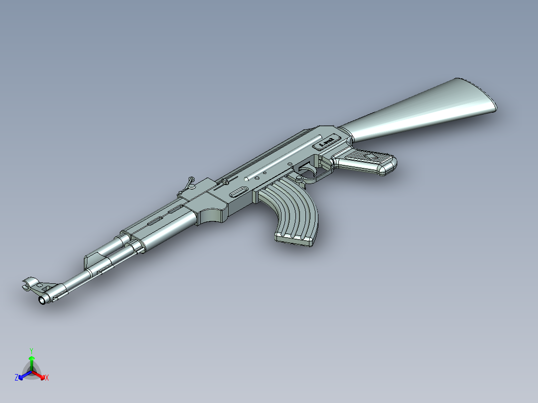 AUG_AK47_M4_RPG7正等轴测图