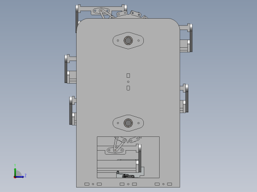 简易立体停车库演示模型3D图纸 Solidworks设计左视缩略图