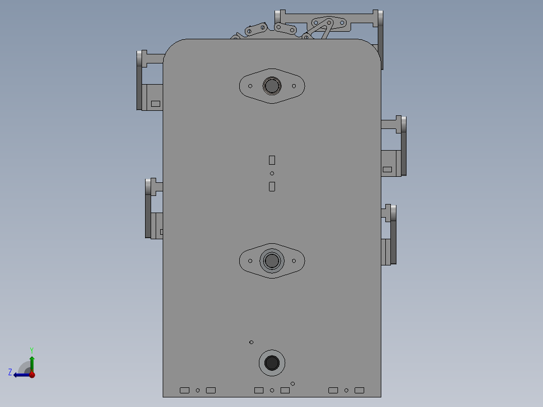 简易立体停车库演示模型3D图纸 Solidworks设计右视图