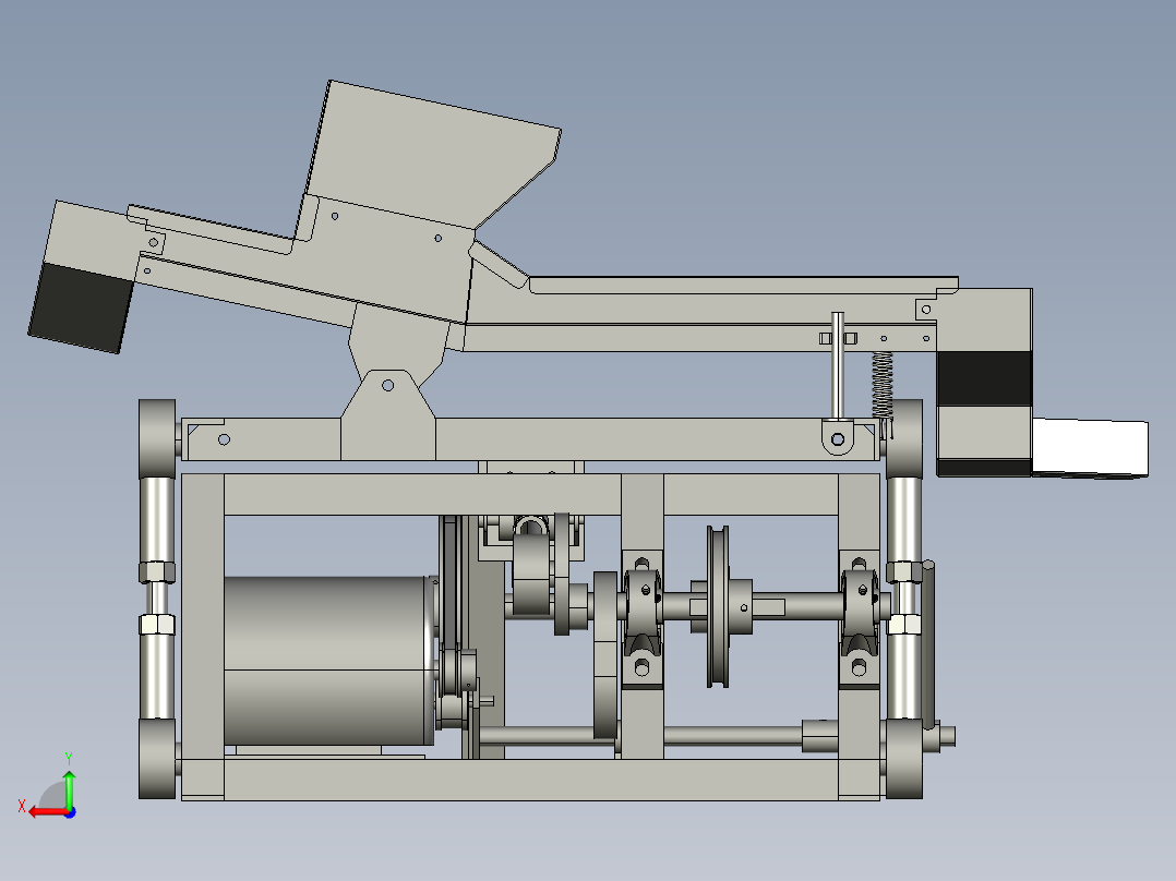 小型稻谷分离机3D数模图纸 STEP格式(1)后视图