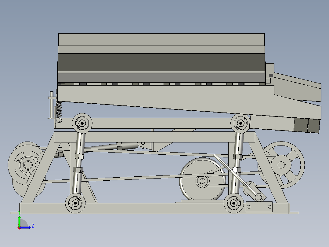小型稻谷分离机3D数模图纸 STEP格式(1)左视图