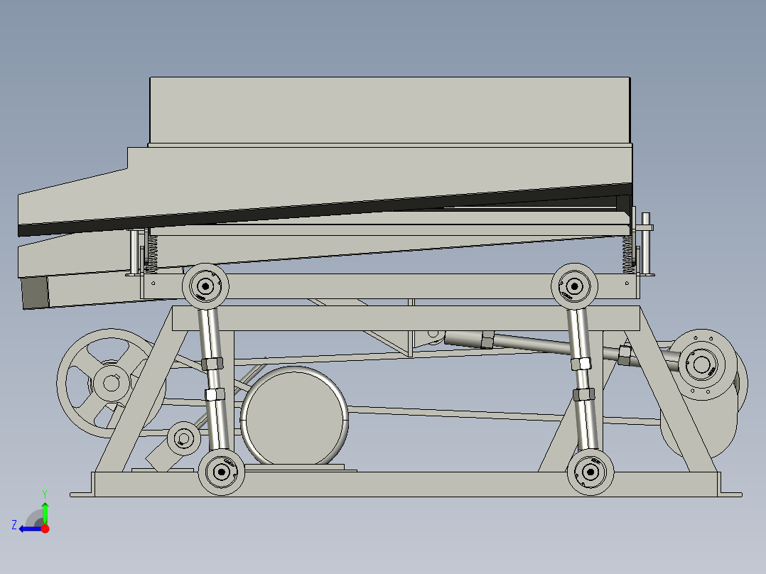小型稻谷分离机3D数模图纸 STEP格式(1)右视图