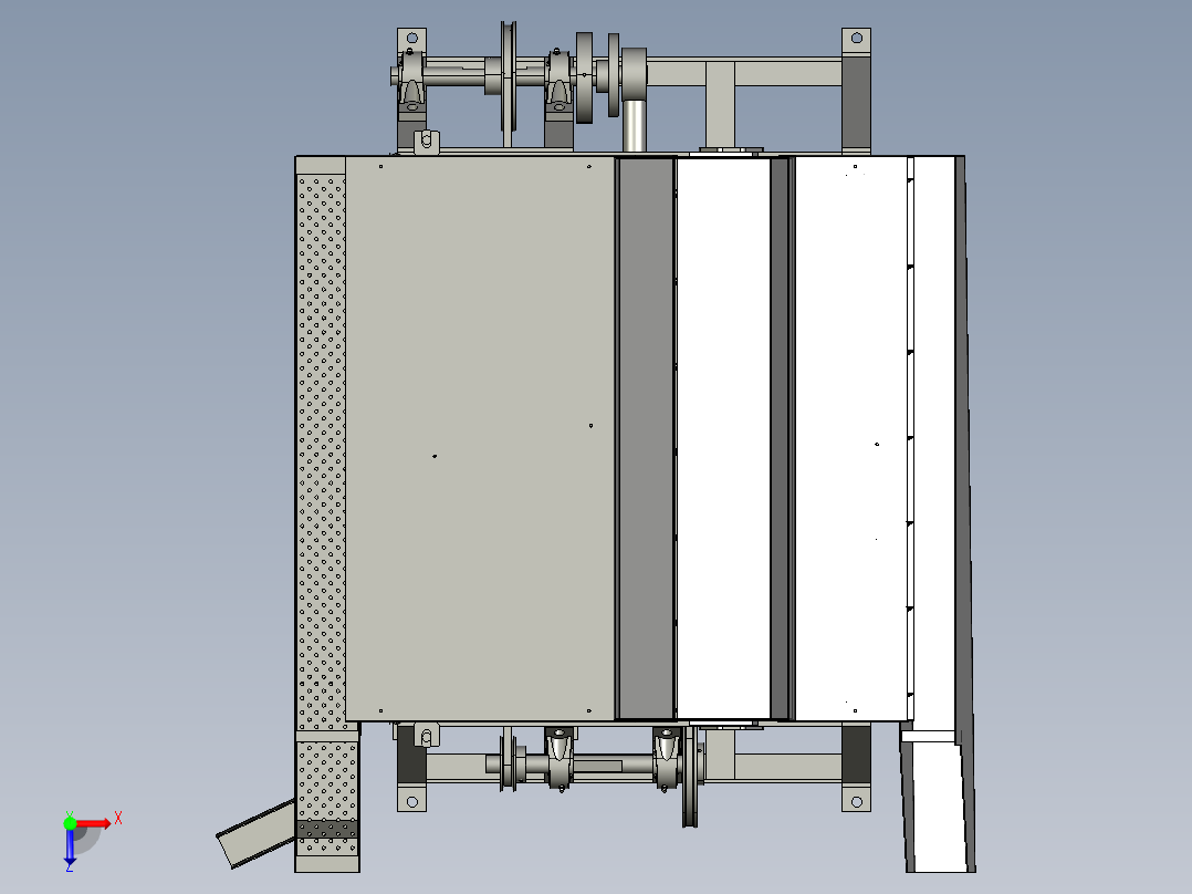 小型稻谷分离机3D数模图纸 STEP格式(1)俯视图