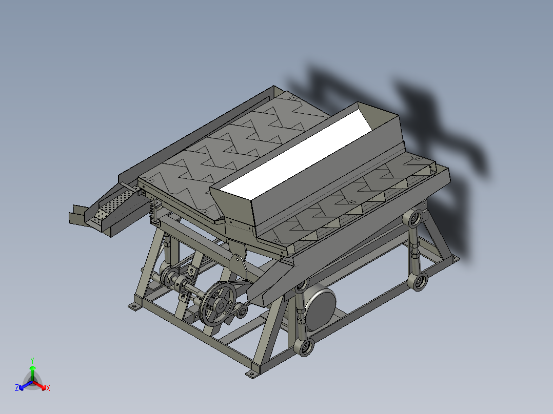小型稻谷分离机3D数模图纸 STEP格式(1)正等轴测图