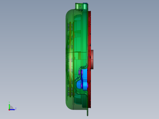 膜片弹簧离合器3D模型图纸左视缩略图