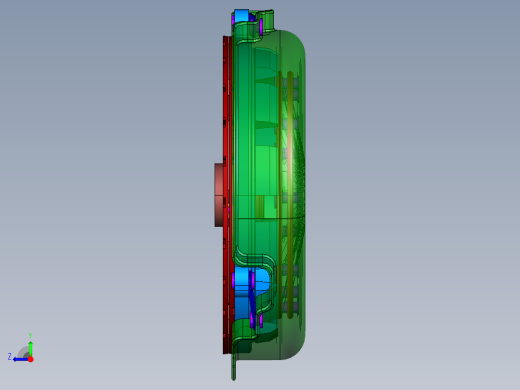 膜片弹簧离合器3D模型图纸右视缩略图