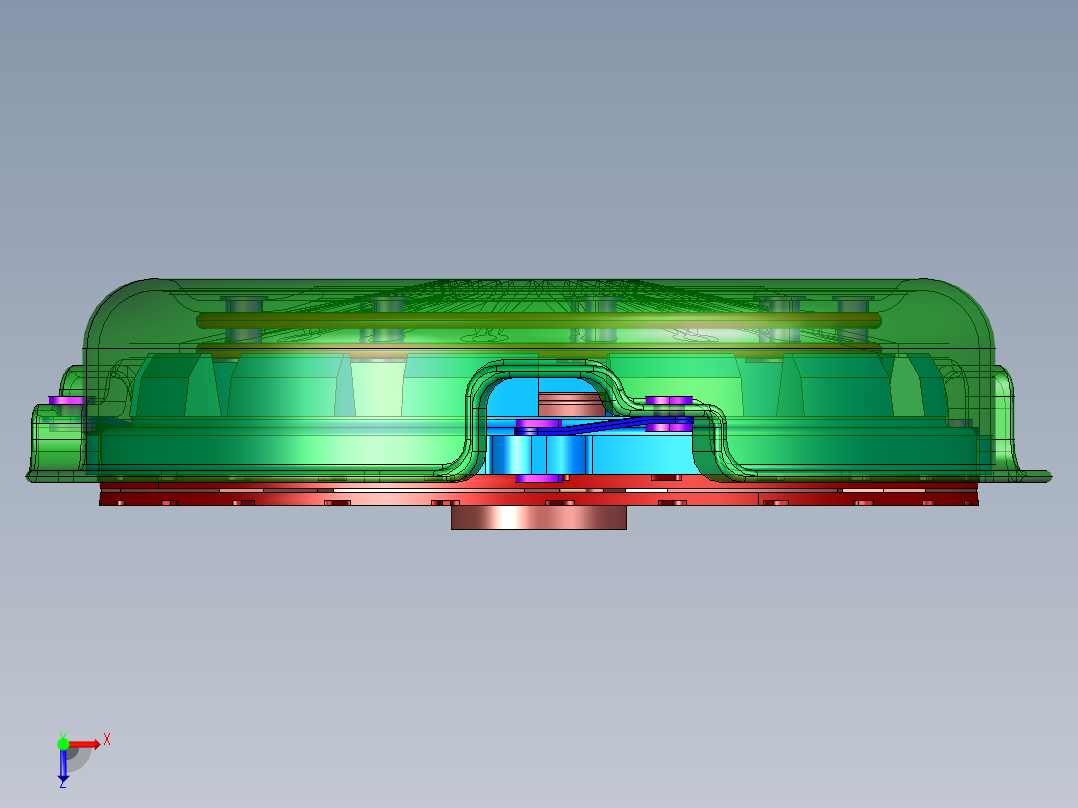 膜片弹簧离合器3D模型图纸俯视图