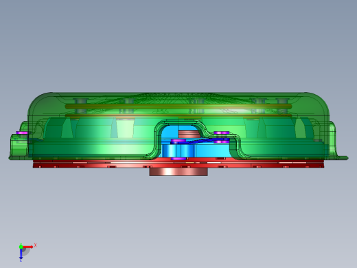 膜片弹簧离合器3D模型图纸俯视缩略图