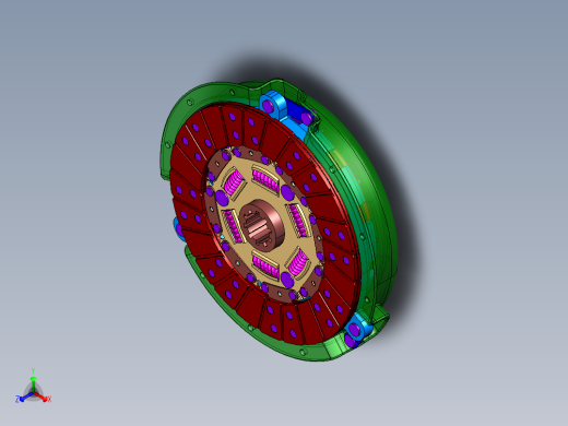 膜片弹簧离合器3D模型图纸正等轴测缩略图