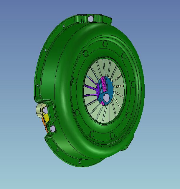膜片弹簧离合器3D模型图纸