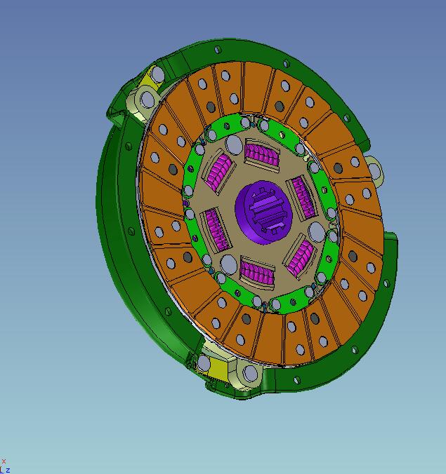 膜片弹簧离合器3D模型图纸