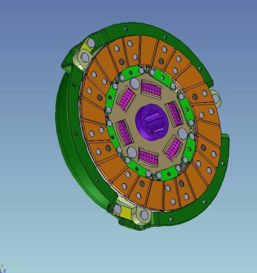 膜片弹簧离合器3D模型图纸缩略图