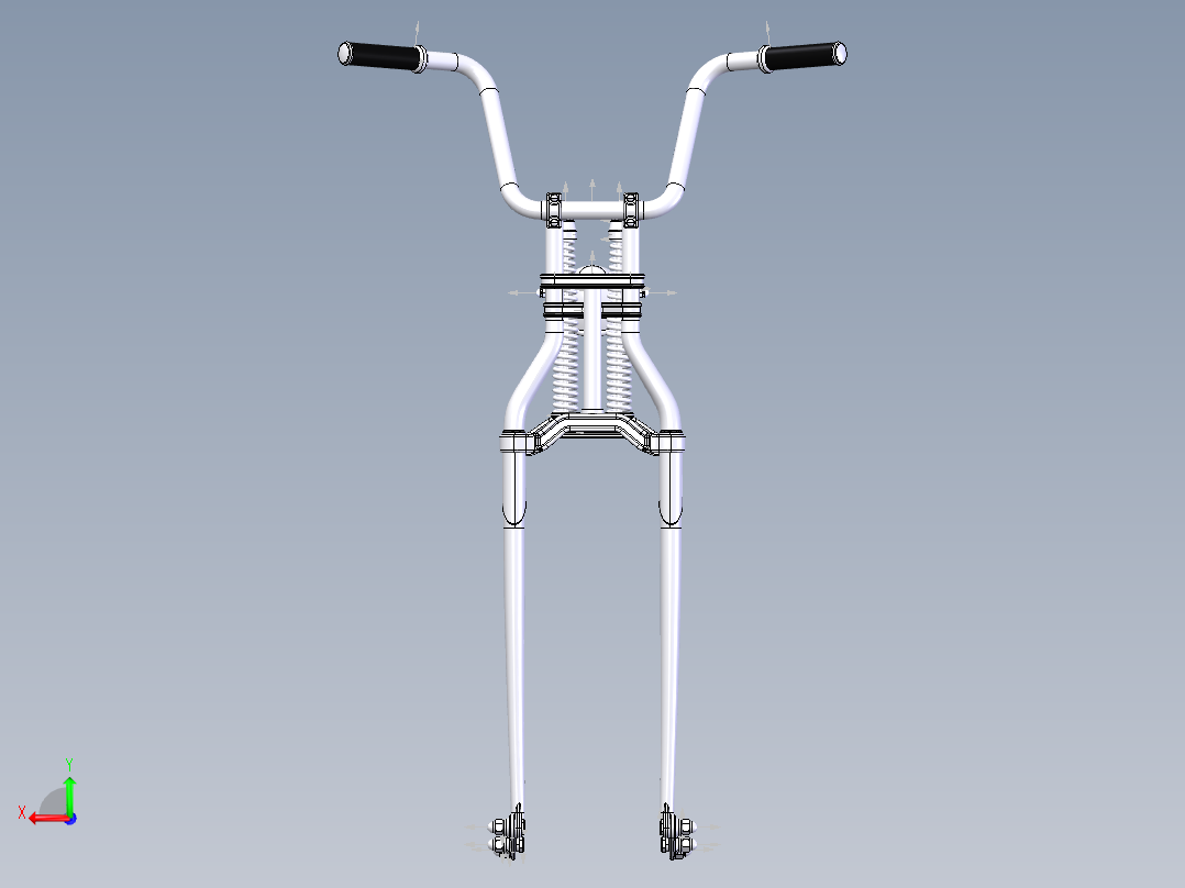 哈雷斯普林格前叉后视图