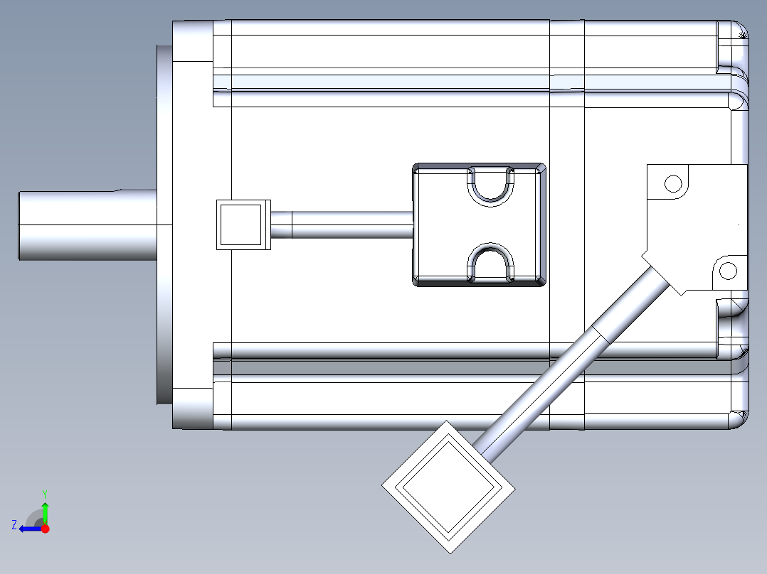台达400W伺服电机ECMA-CX0804E7右视图