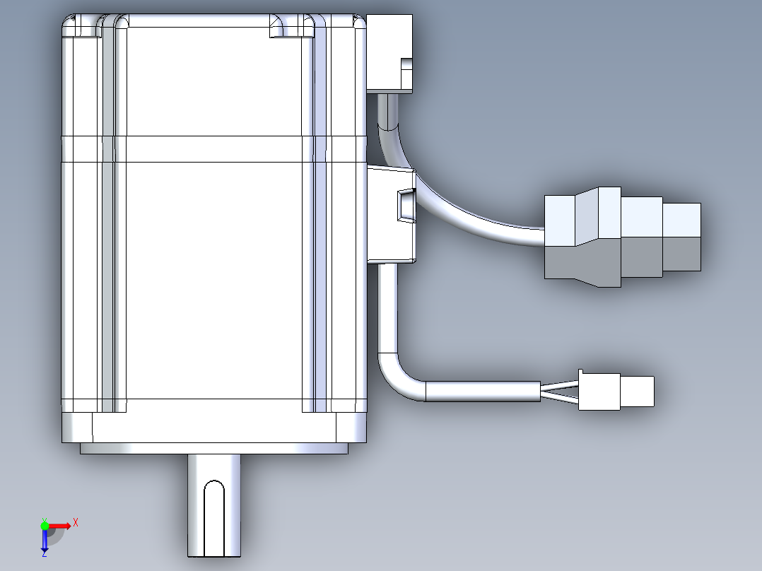台达400W伺服电机ECMA-CX0804E7俯视图