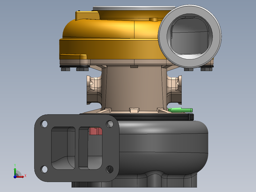 TM涡轮结构前视图