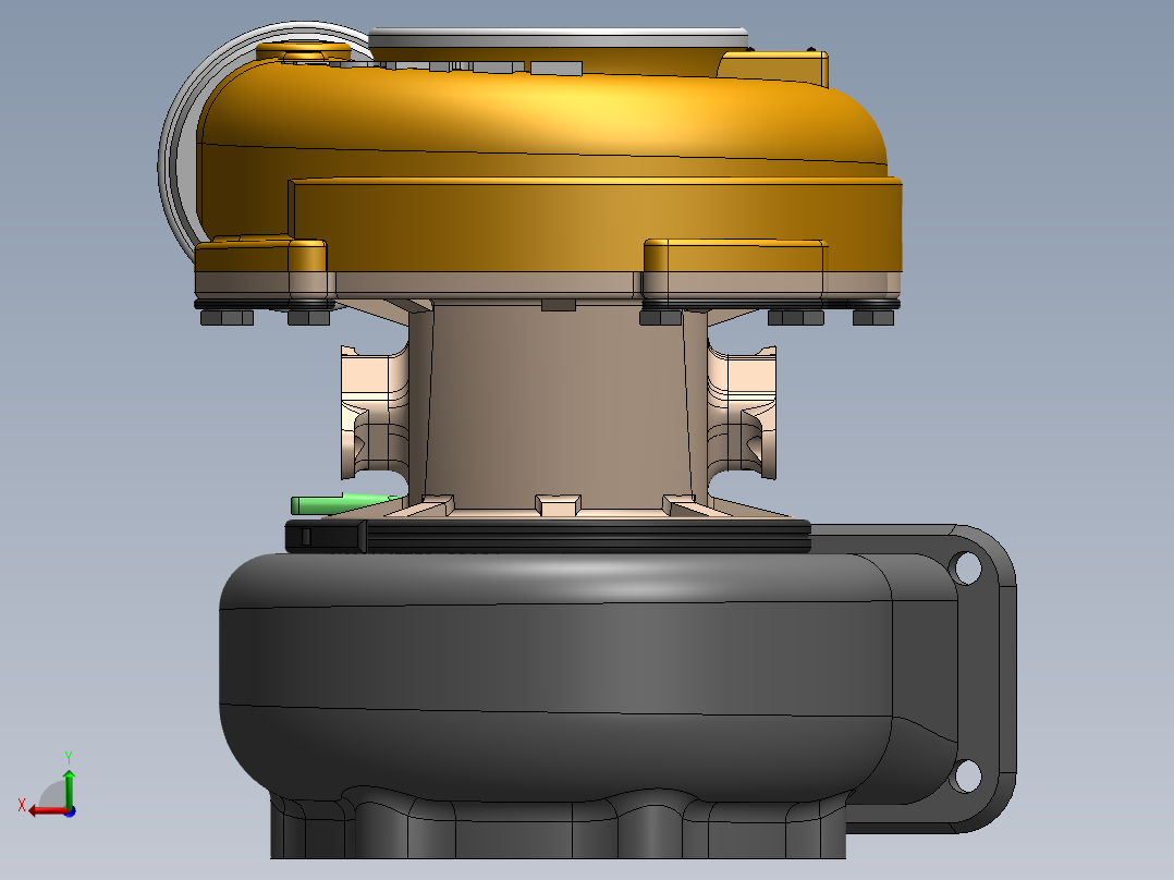 TM涡轮结构后视图