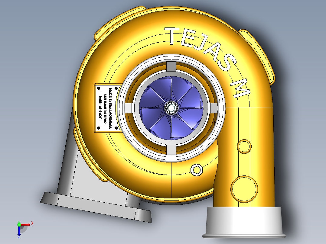 TM涡轮结构俯视图