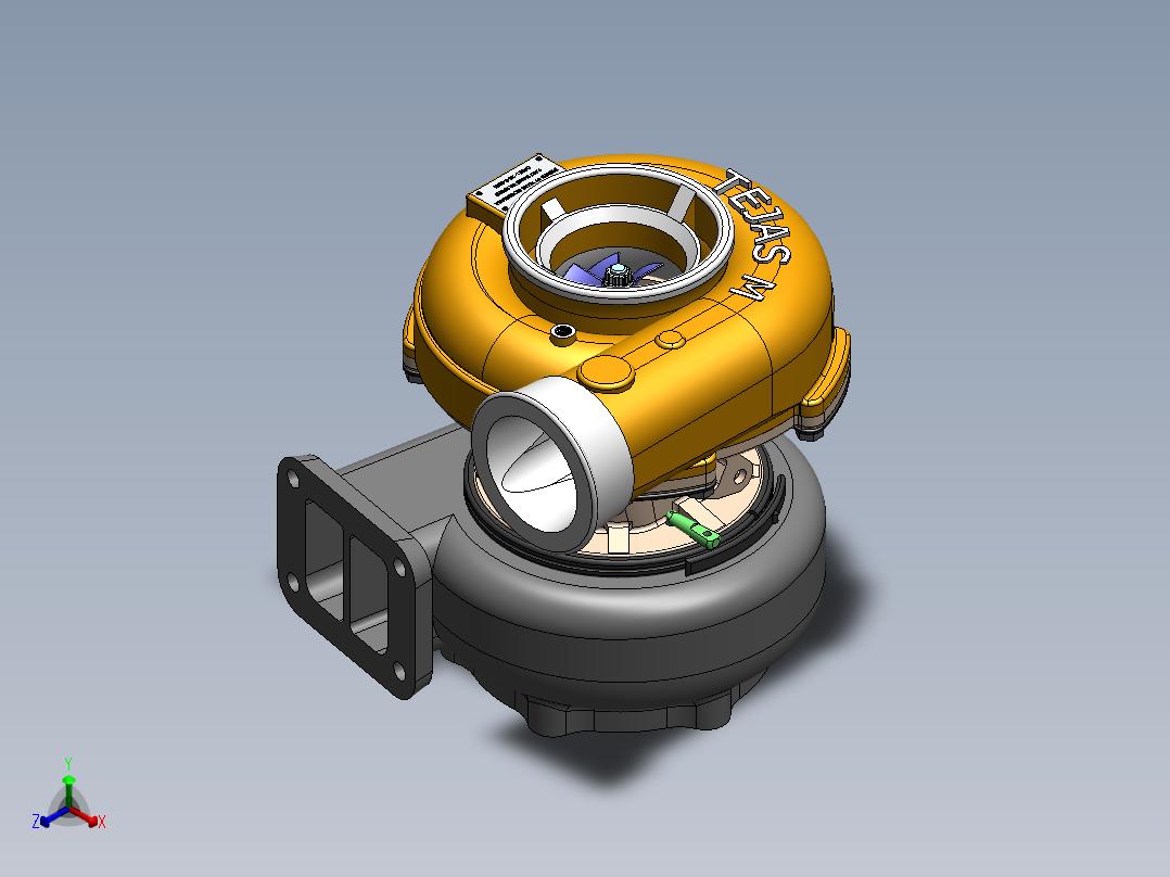 TM涡轮结构正等轴测图
