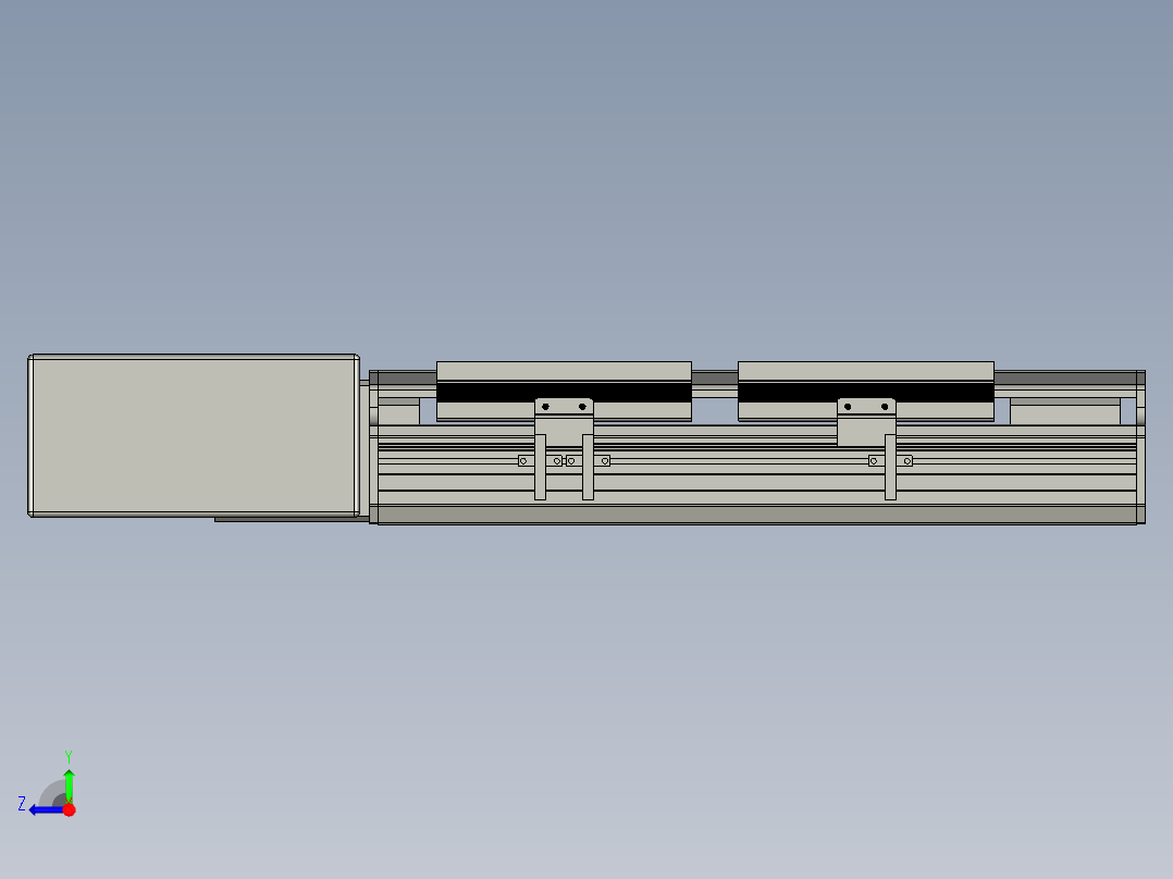 直线模组LHB17-L40-S150-BR设计图纸右视图