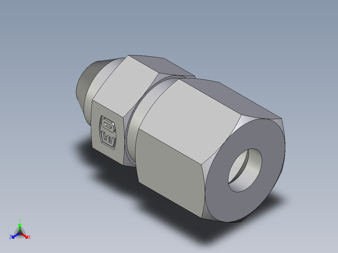 卡套式工业通用硬管接头EO_Weld_connector_AS08S71主视图