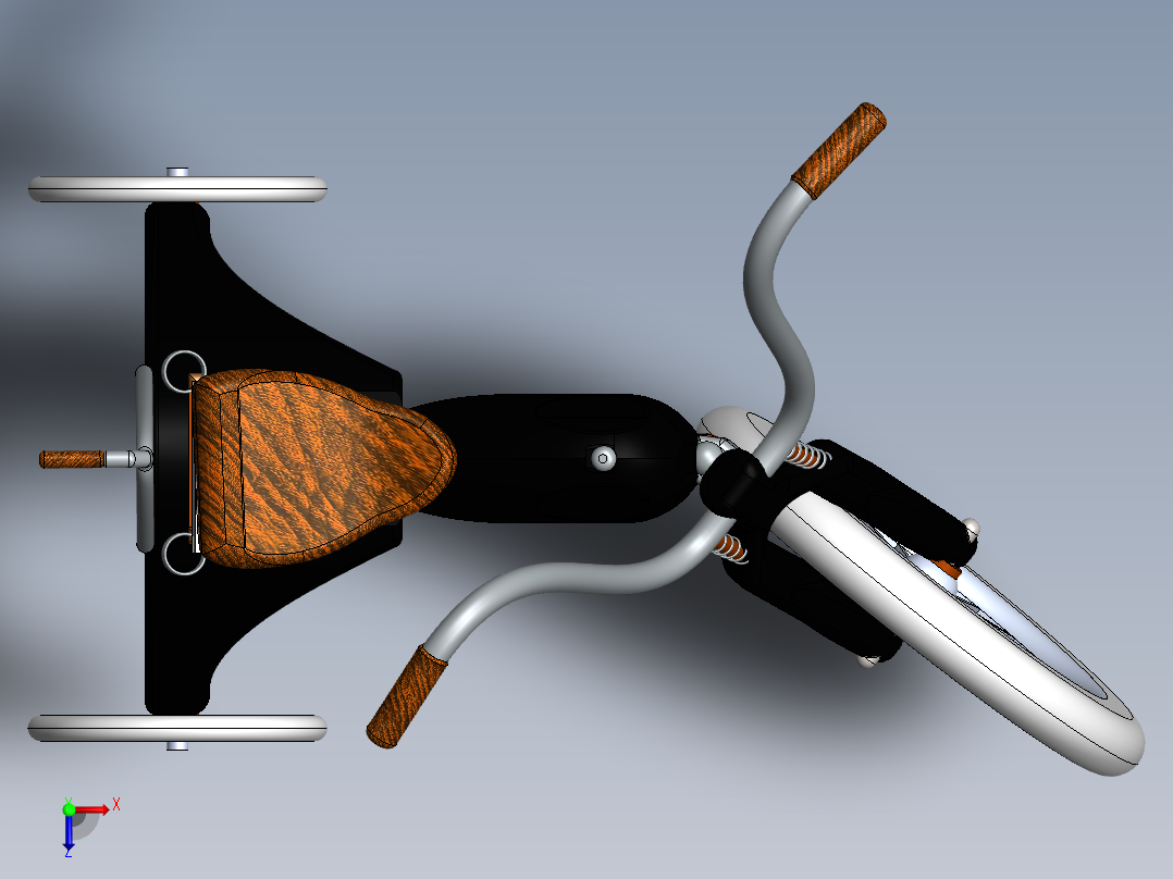 戴维森三轮车--sw俯视图