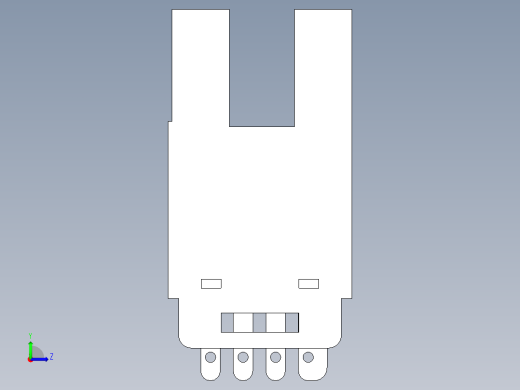 槽型光电传感器LU687_3D左视缩略图