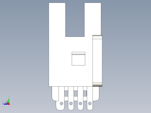 槽型光电传感器LU687_3D右视缩略图