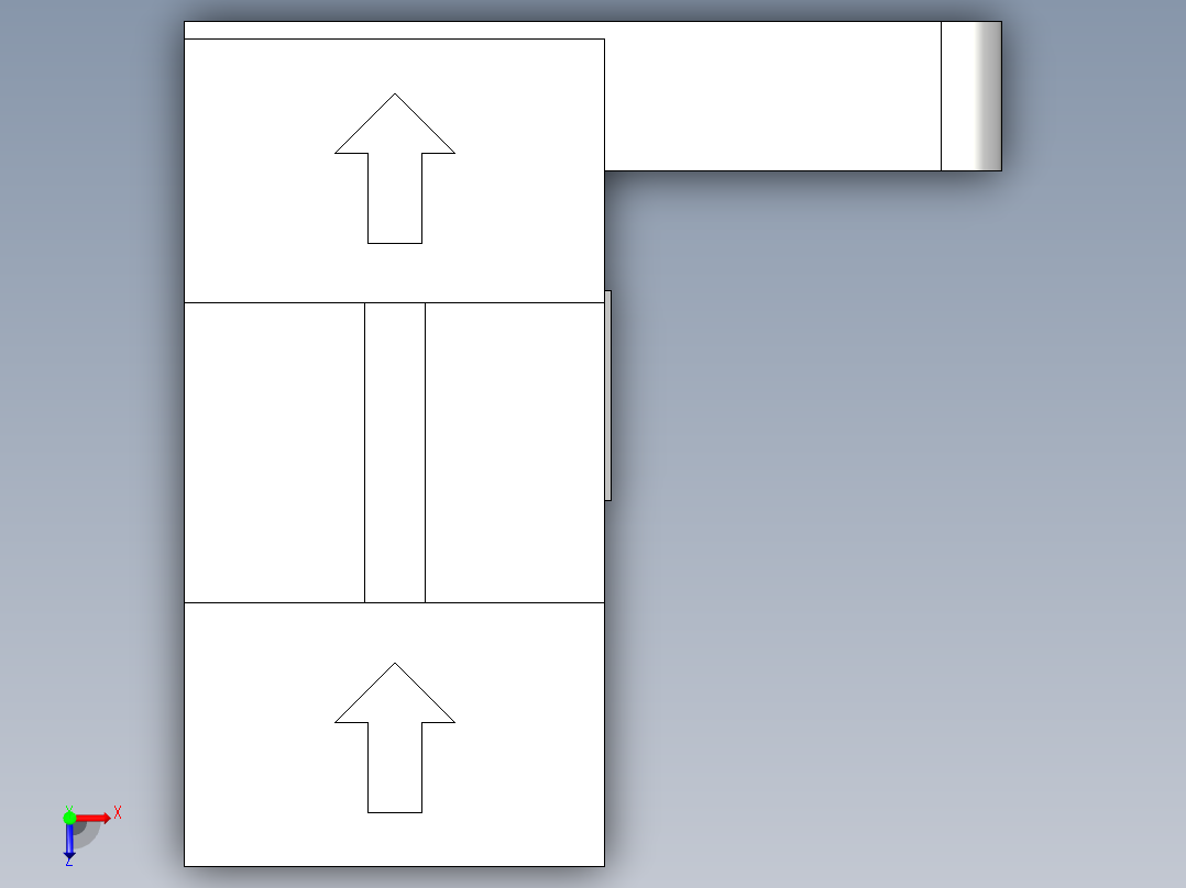 槽型光电传感器LU687_3D俯视图