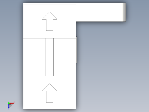 槽型光电传感器LU687_3D俯视缩略图