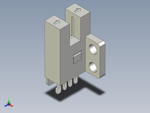 槽型光电传感器LU687_3D正等轴测缩略图