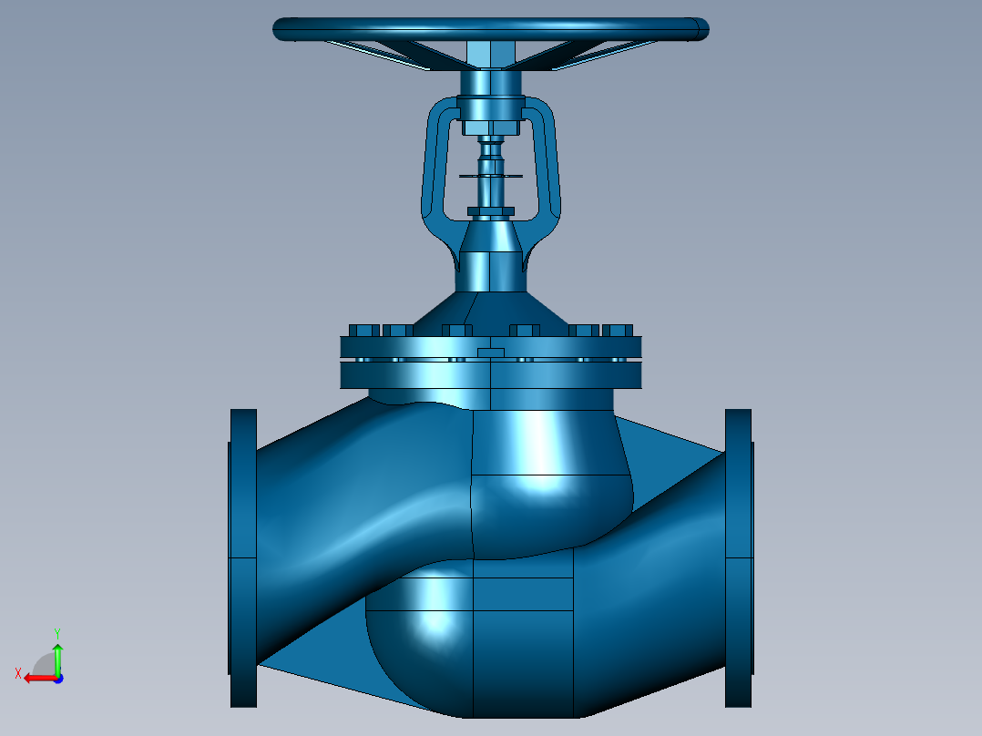 阀门模型-DN200______后视图