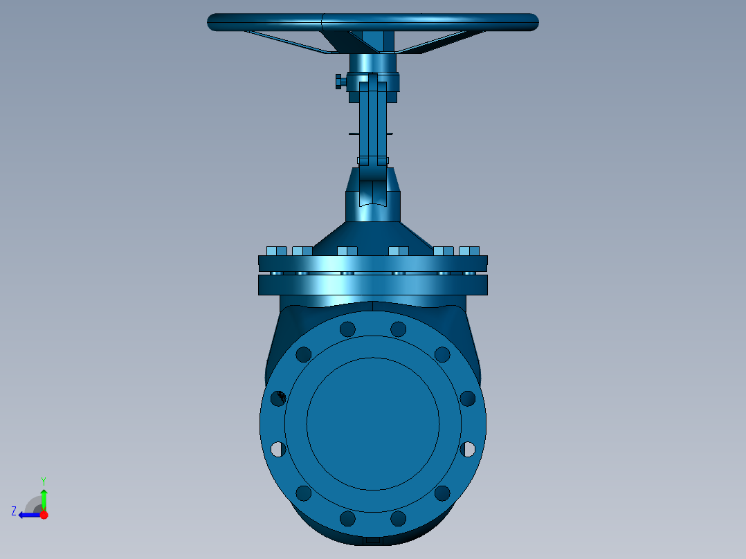阀门模型-DN200______右视图
