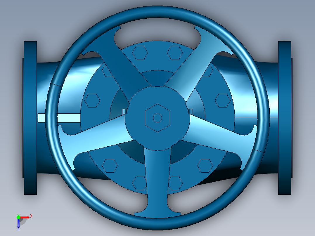 阀门模型-DN200______俯视图