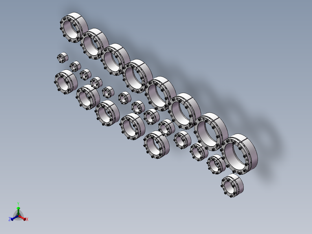 胀紧套Z3型26款正等轴测图