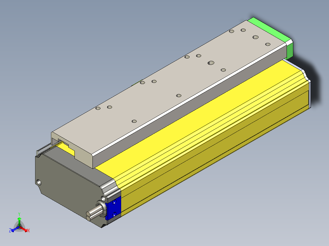 威洛博LES小滑台LES25-Lxx-S150-BL主视图