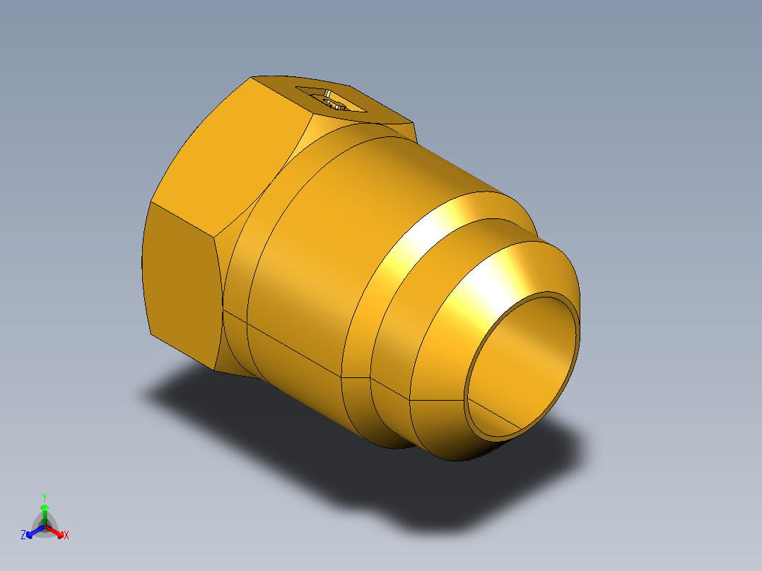 扩口式工业通用硬管接头Flared Seal Plug 639F-8主视图