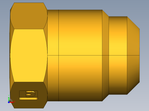 扩口式工业通用硬管接头Flared Seal Plug 639F-8前视缩略图