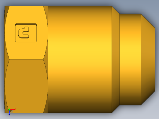 扩口式工业通用硬管接头Flared Seal Plug 639F-8俯视缩略图