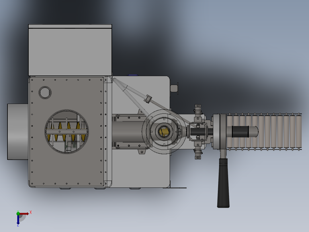 粉剂定量包装机俯视图