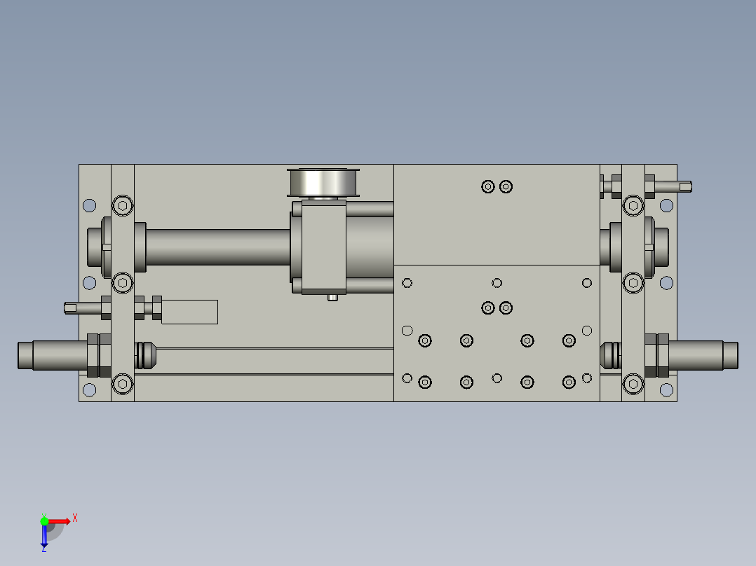 SLIDE 无杆气缸-PSL俯视图